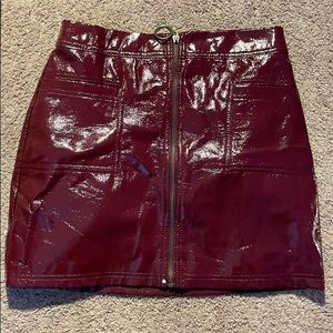 Leather skirt!